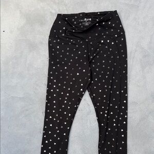 Glyder Black and Silver Triangle girls Leggings